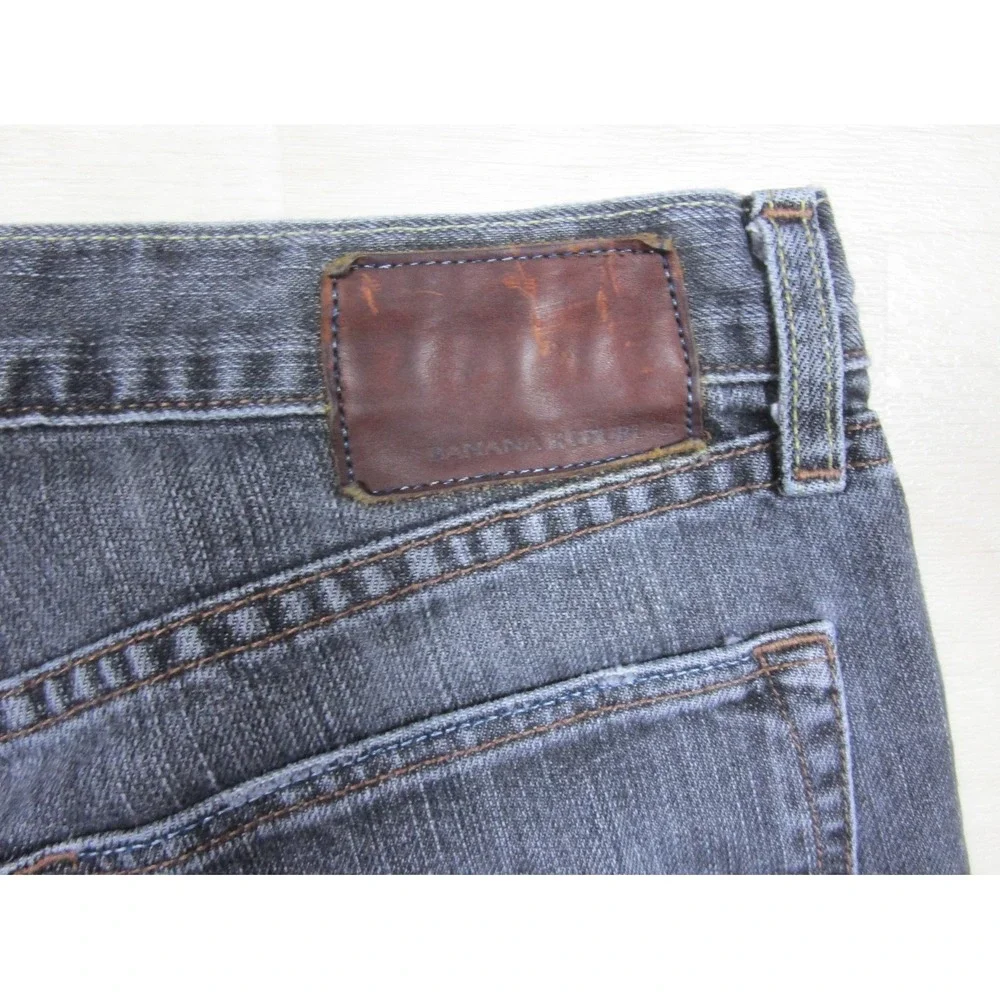 Banana Republic Jeans Men's (31x29.5) Straight Fit Selvedge Denim Charcoal Black